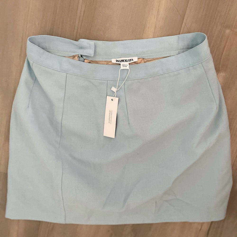 Inamorata size small light blue mini skirt